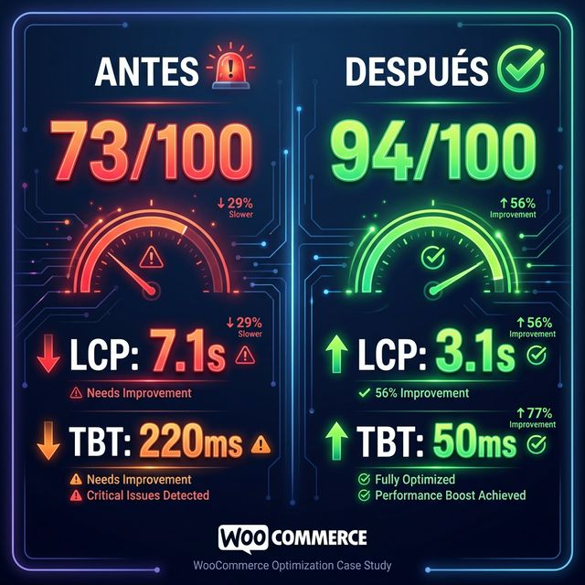 Comparación de rendimiento Electrónica Edimar